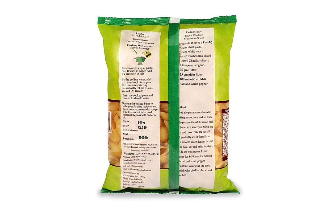 Finosta Shell Pasta    Pack  500 grams